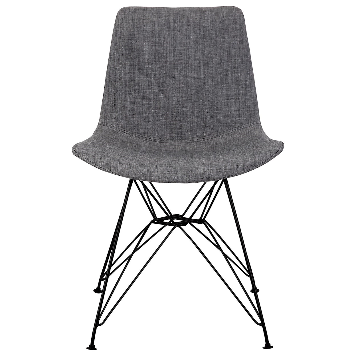 Armen Living Palmetto Contemporary Dining Chair in Charcoal