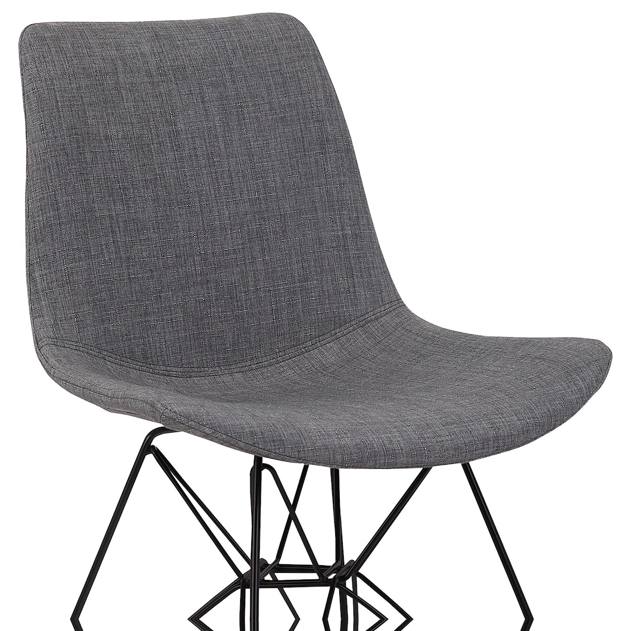 Armen Living Palmetto Contemporary Dining Chair in Charcoal