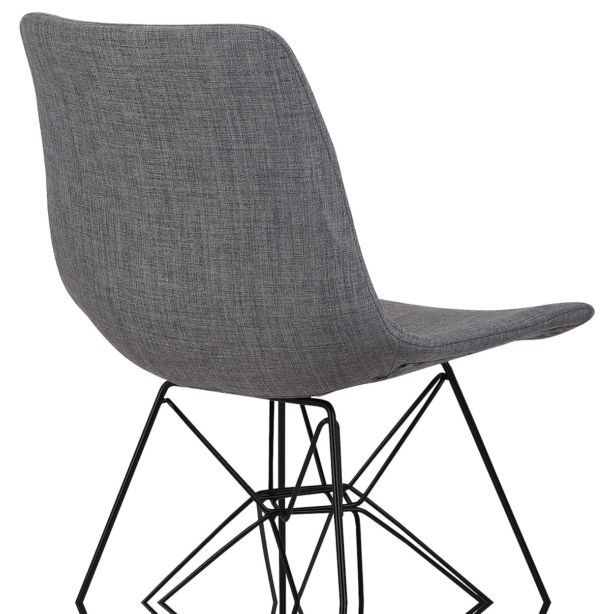 Armen Living Palmetto Contemporary Dining Chair in Charcoal