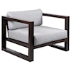 Armen Living Paradise Outdoor Patio Eucalyptus Wood Lounge Chair