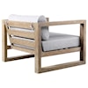 Armen Living Paradise Outdoor Patio Eucalyptus Wood Lounge Chair