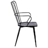 Armen Living Parisa High Back Steel Framed Side Chair