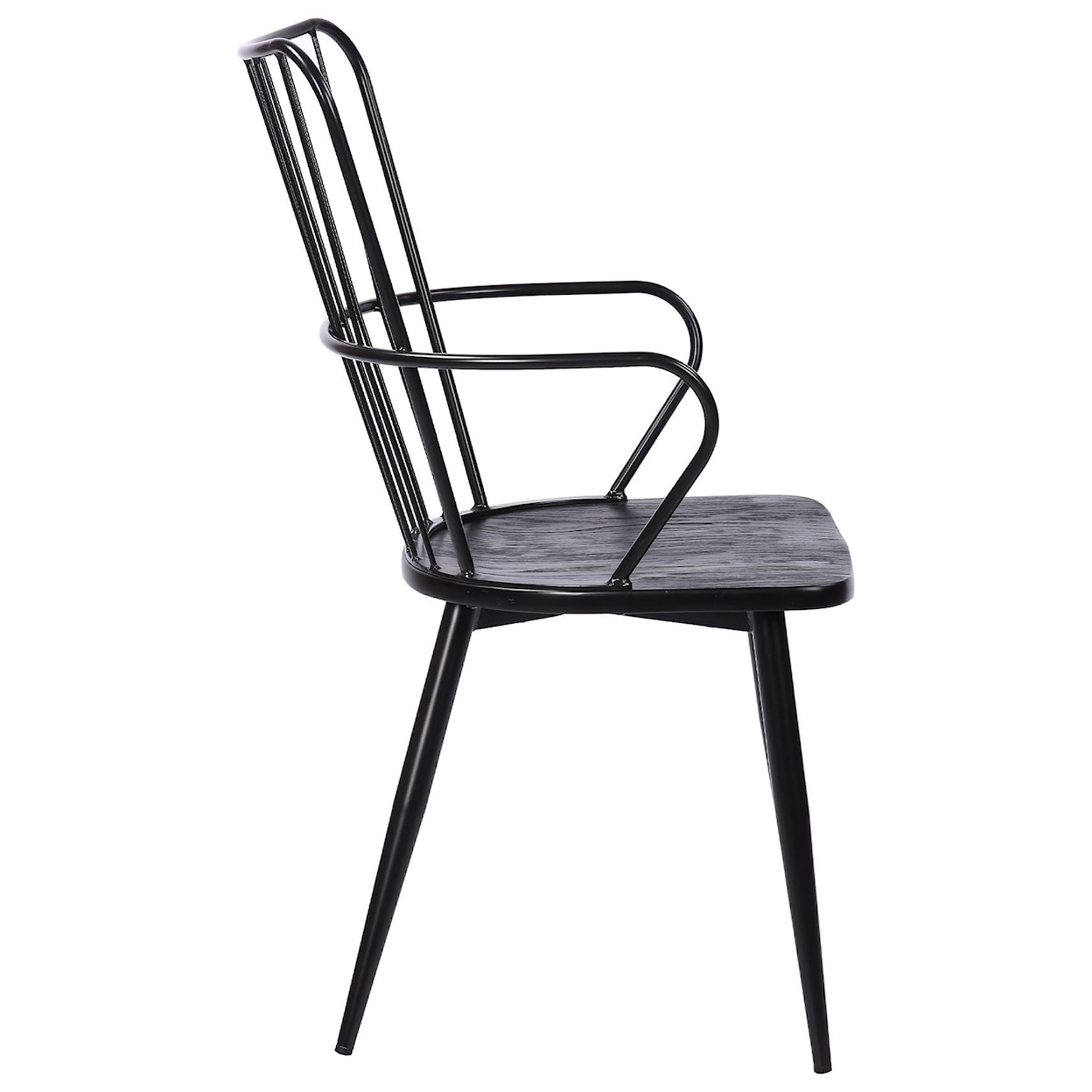 Armen Living Parisa High Back Steel Framed Side Chair