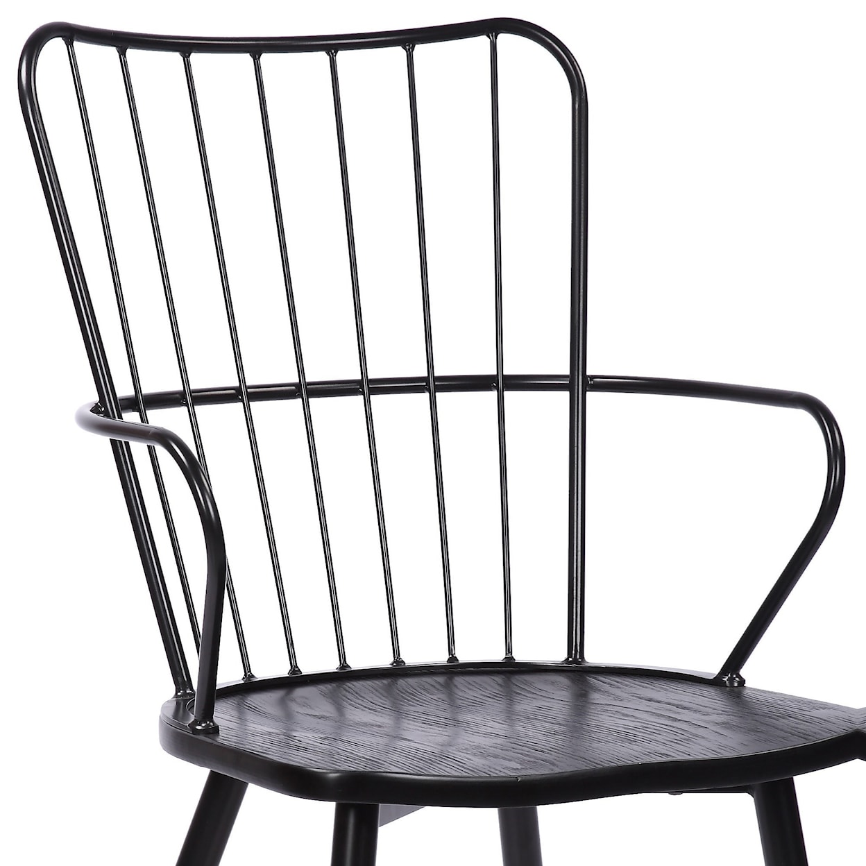 Armen Living Parisa High Back Steel Framed Side Chair