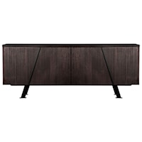 Brown Acacia Sideboard Cabinet