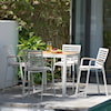 Armen Living Portals- Outdoor Patio Aluminum Barstool