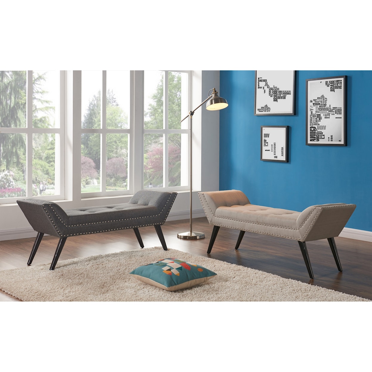 Armen Living Porter Ottoman Bench