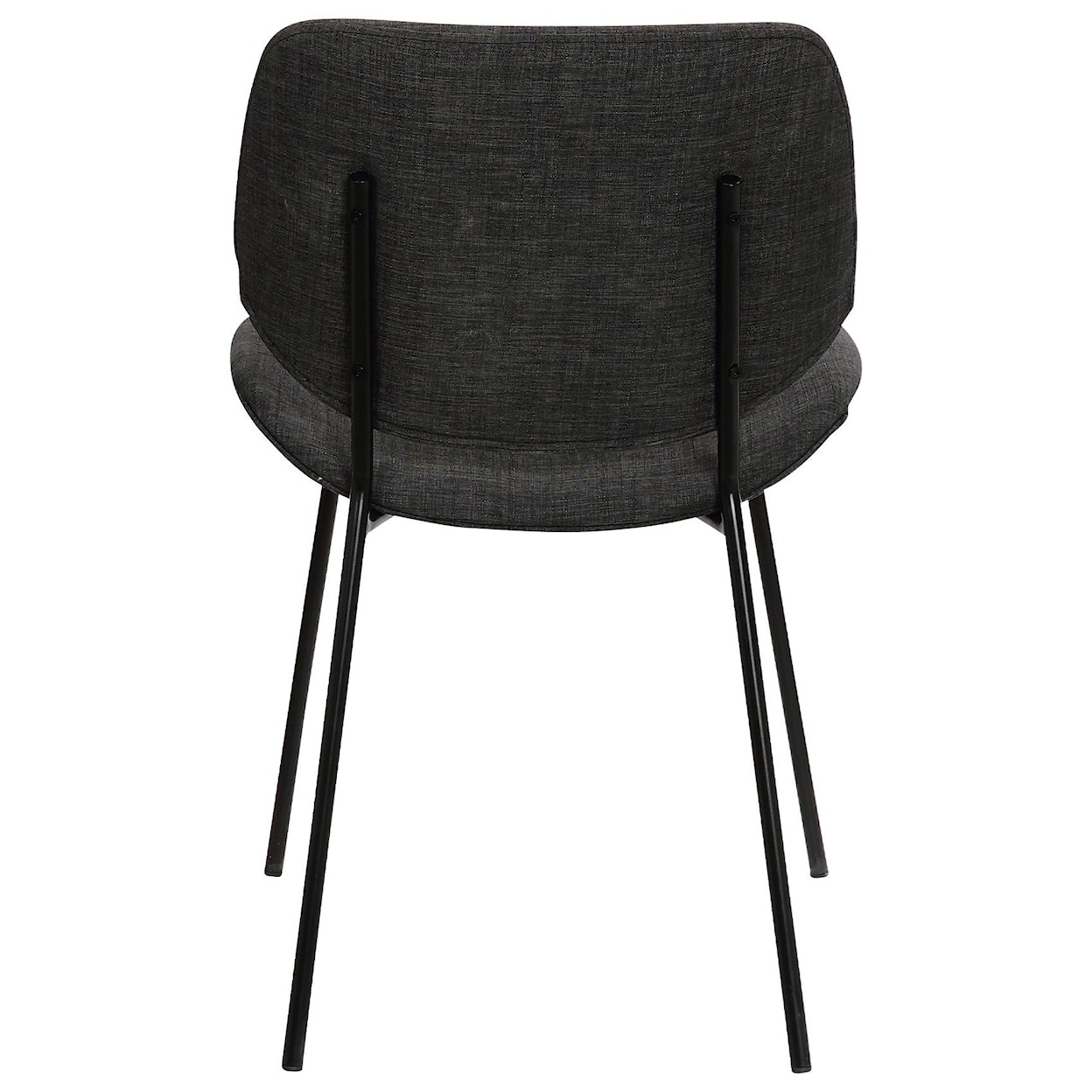 Armen Living Quest Charcoal Modern Dining Accent Chair