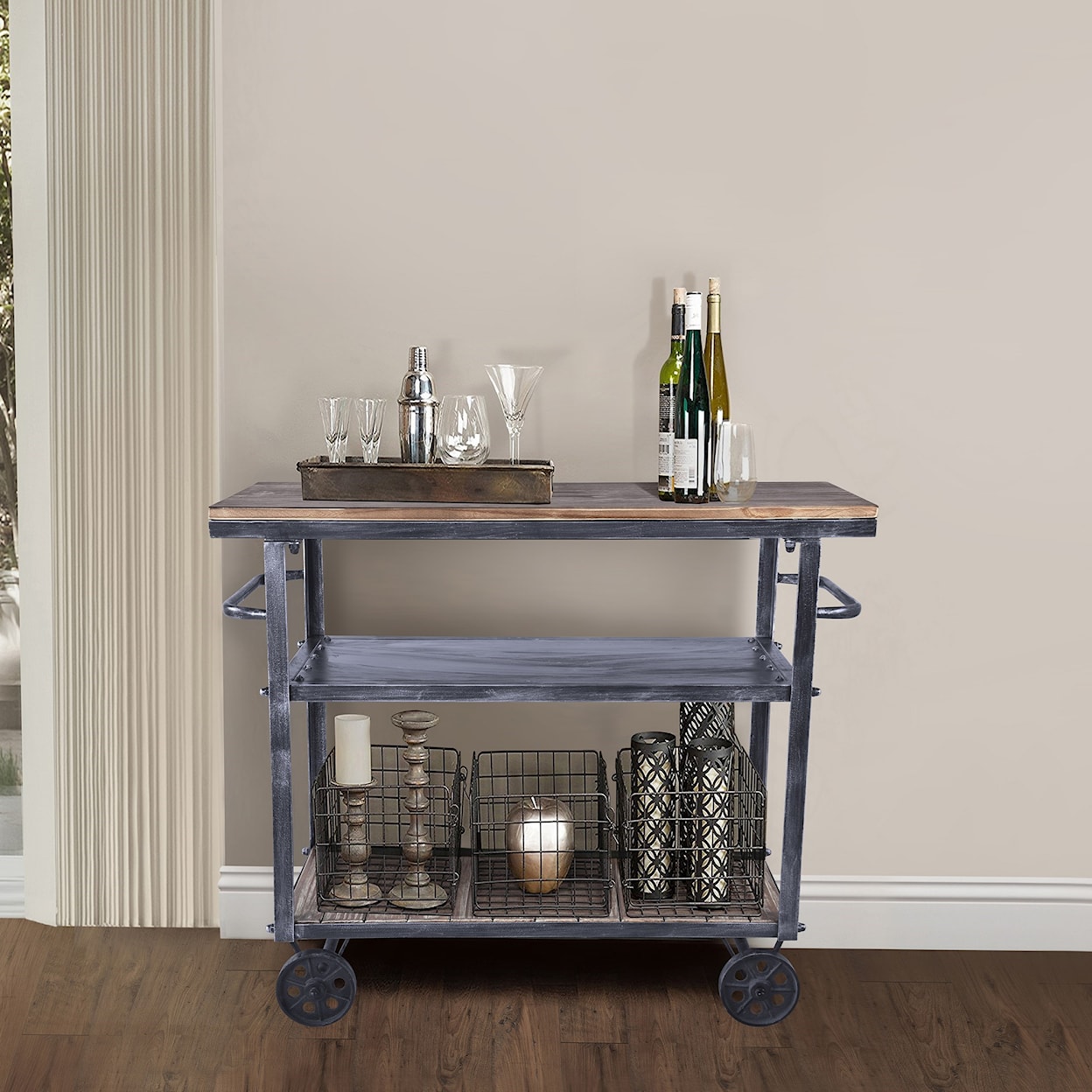 Armen Living Reign Kitchen Cart