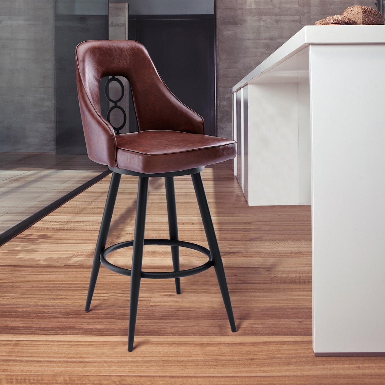 Armen Living Ruby Contemporary 26" Counter Height Barstool