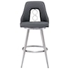 Armen Living Ruby Contemporary 30" Bar Height Barstool