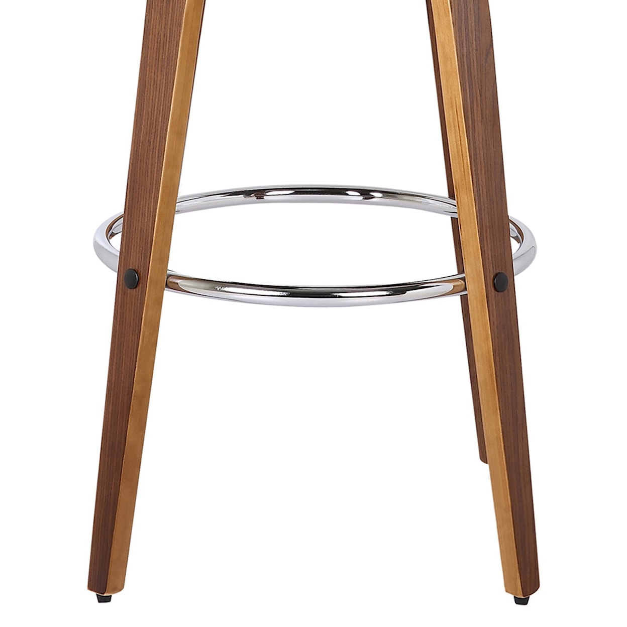 Armen Living Shelly 30" Bar Height Barstool in Walnut Finish