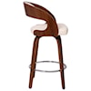 Armen Living Shelly Contemporary 26" Counter Height Swivel Stool