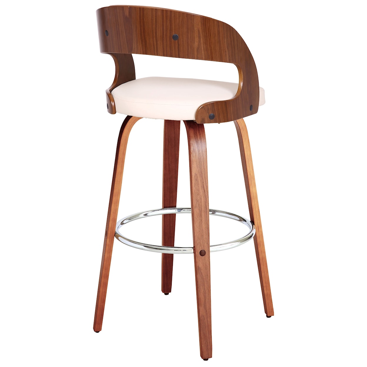 Armen Living Shelly Contemporary 30" Bar Height Swivel Stool