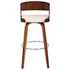 Armen Living Shelly Contemporary 30" Bar Height Swivel Stool