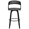 Armen Living Shelly Contemporary 26" Counter Height Swivel Stool