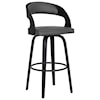 Armen Living Shelly Contemporary 30" Bar Height Swivel Stool