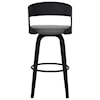 Armen Living Shelly Contemporary 30" Bar Height Swivel Stool