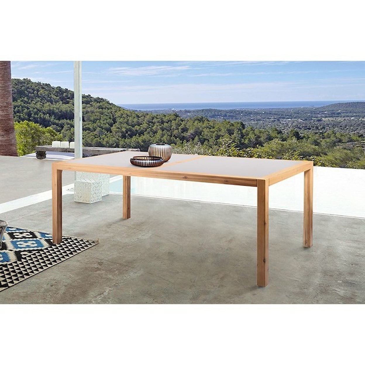 Armen Living Sienna Outdoor Patio Dining Table