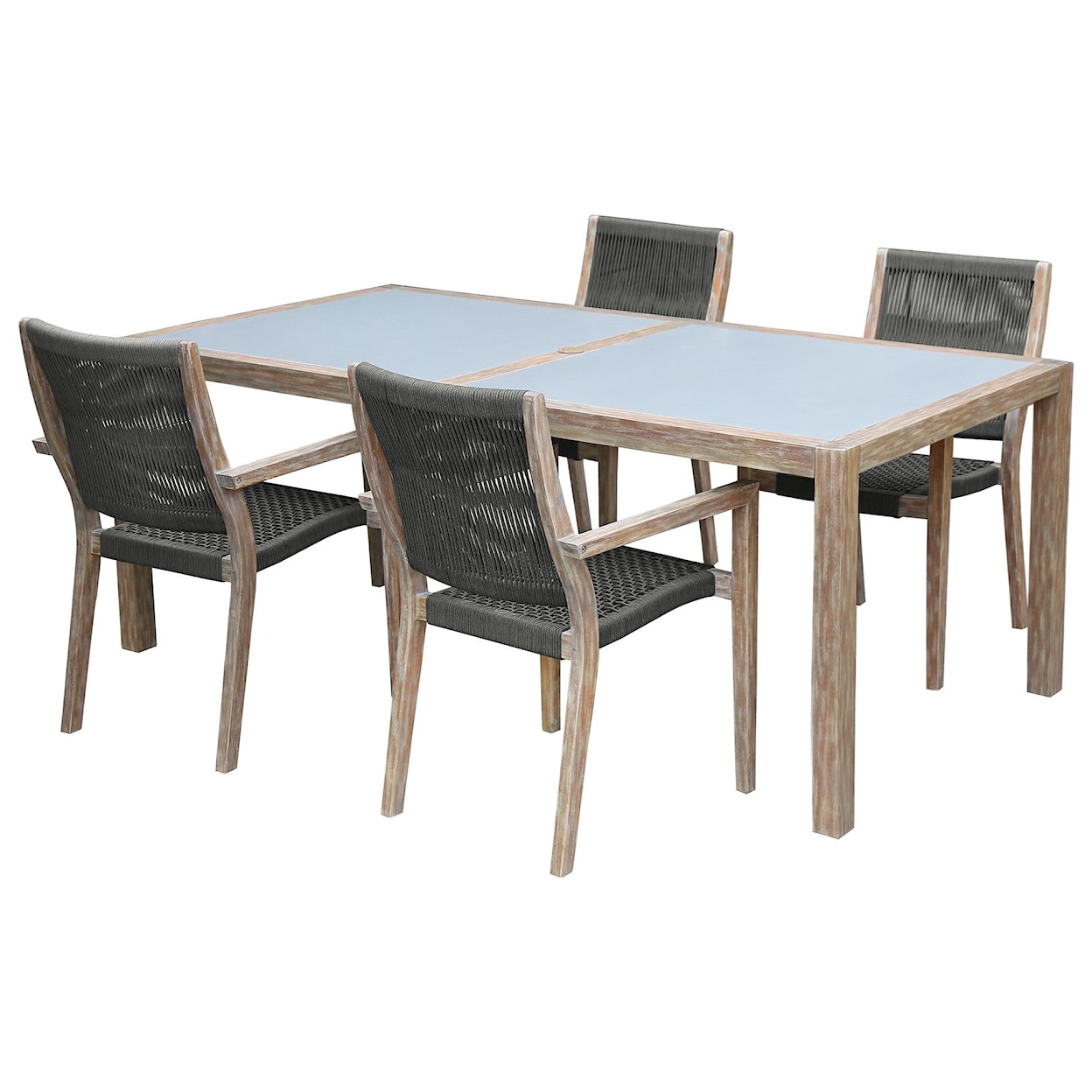 Armen Living Sienna 5-Piece Outdoor Patio Dining Set