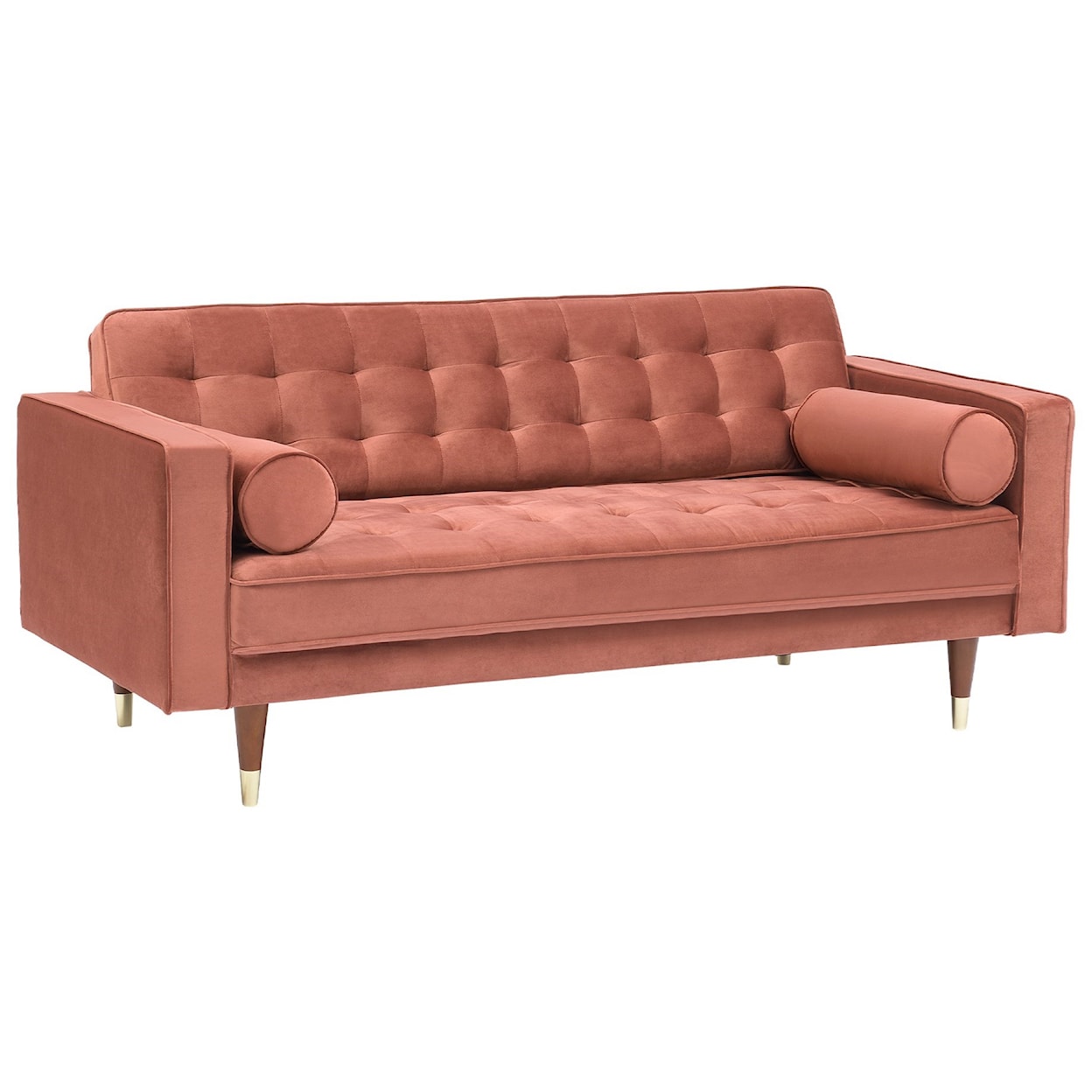 Armen Living Somerset- Velvet Mid Century Modern Loveseat