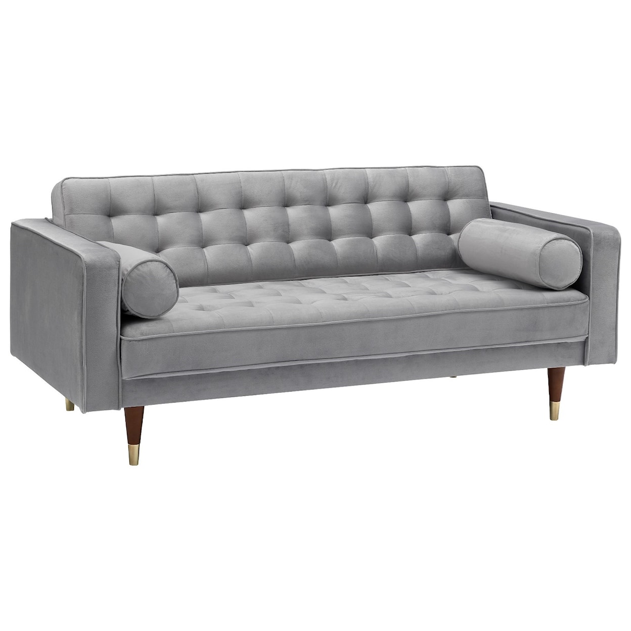 Armen Living Somerset- Velvet Mid Century Modern Loveseat