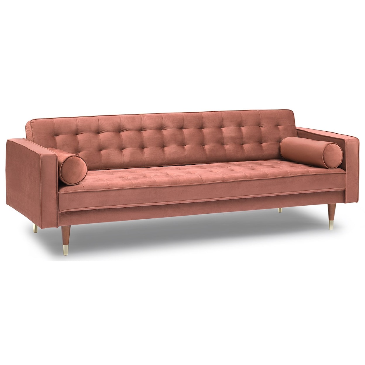 Armen Living Somerset- Velvet Mid Century Modern Sofa Set