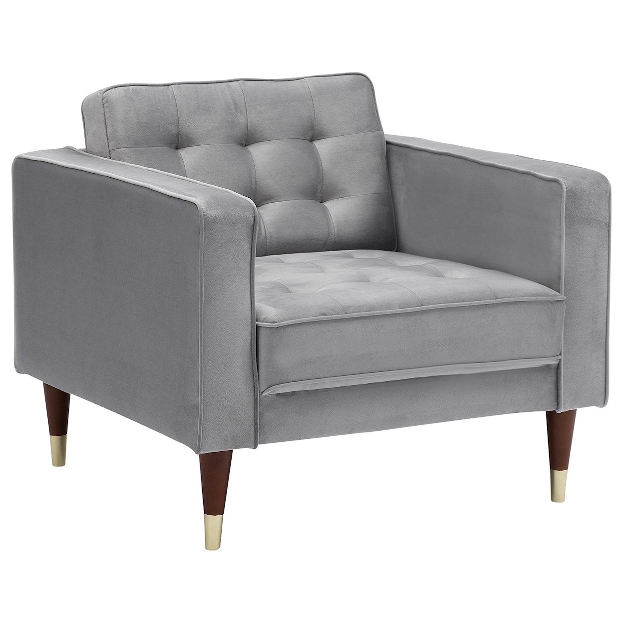 Armen Living Somerset- Velvet Mid Century Modern Sofa Set