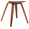 Armen Living Summer Mid-Century Chair in Blue Fabric