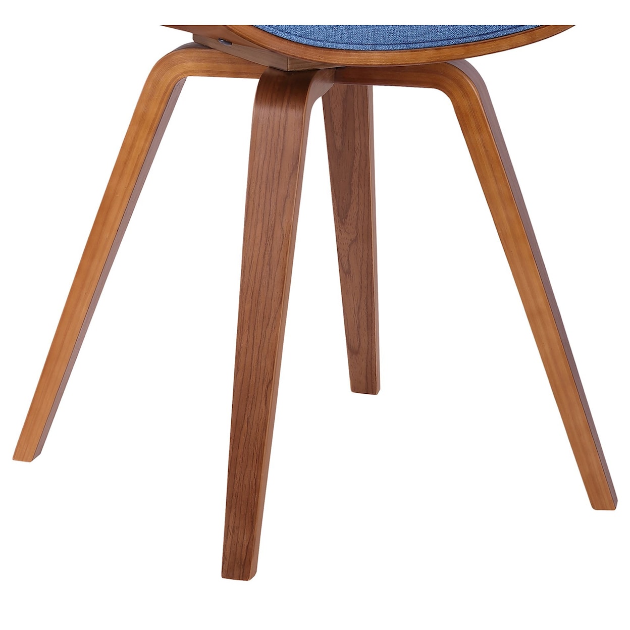 Armen Living Summer Mid-Century Chair in Blue Fabric