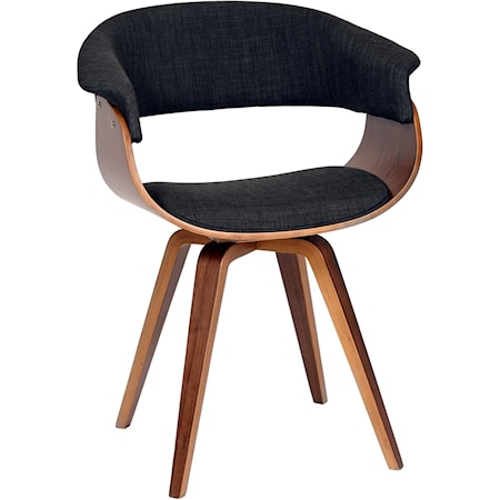 Modern Chair in Charcoal Fabric