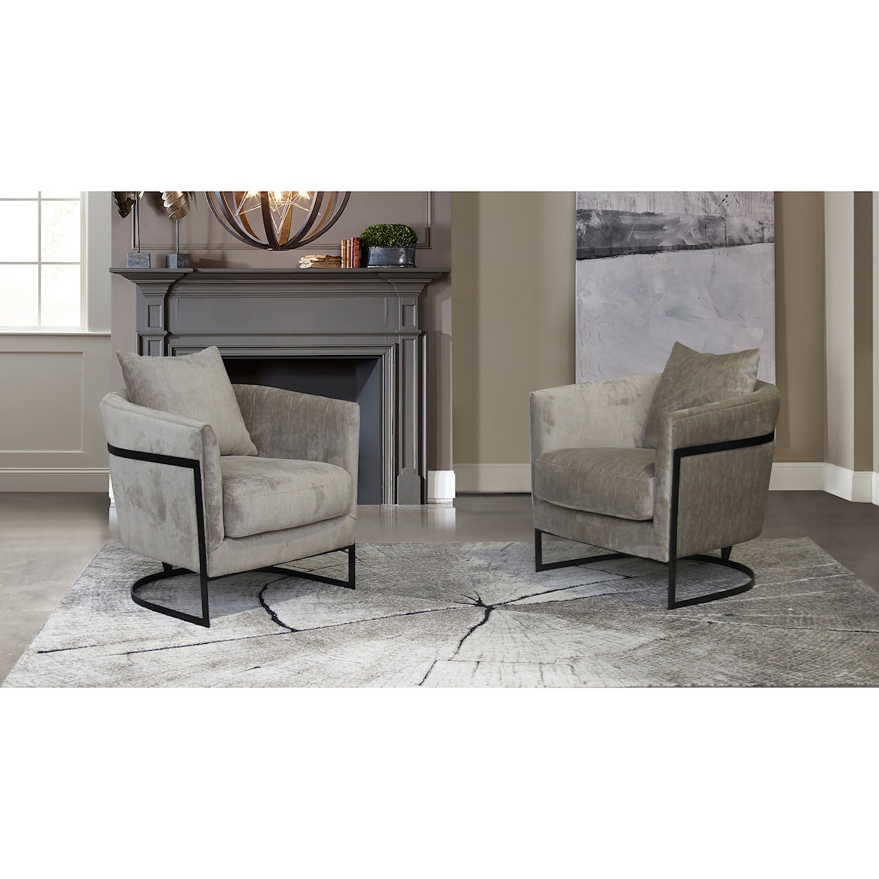 Armen Living Swan Accent Chair