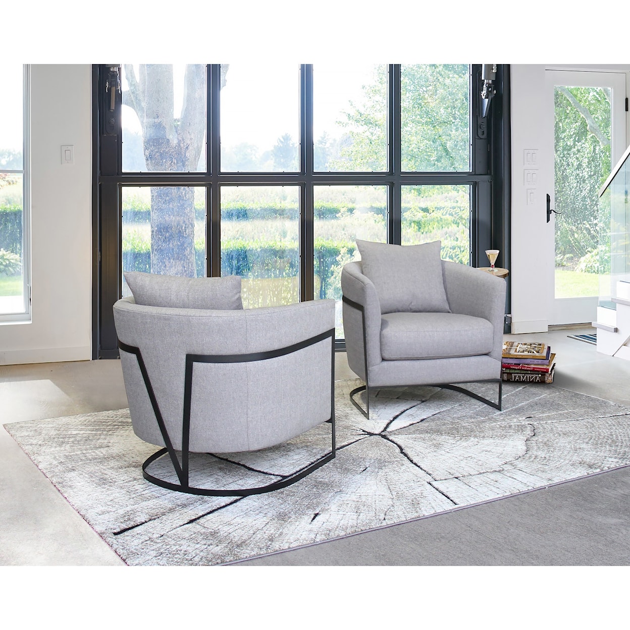 Armen Living Swan Accent Chair