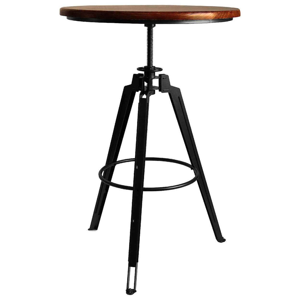 Armen Living Tribeca Industrial Adjustable Pub Table