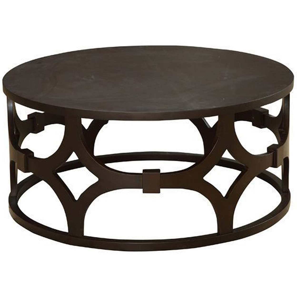 Armen Living Tuxedo Round Coffee Table