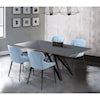 Armen Living Urbino Contemporary Grey Glass 5-Piece Dining Set
