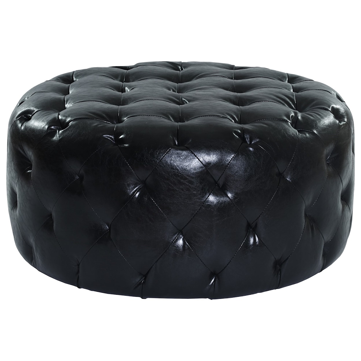 Armen Living Victoria Bonded Leather Ottoman