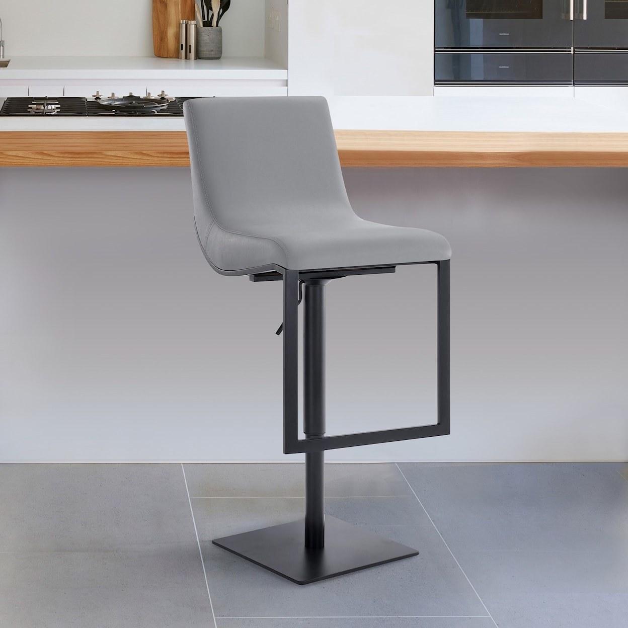 Armen Living Victory Contemporary Swivel Barstool