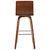 Armen Living Vienna 30" Bar Height Stool in Walnut Wood Finish