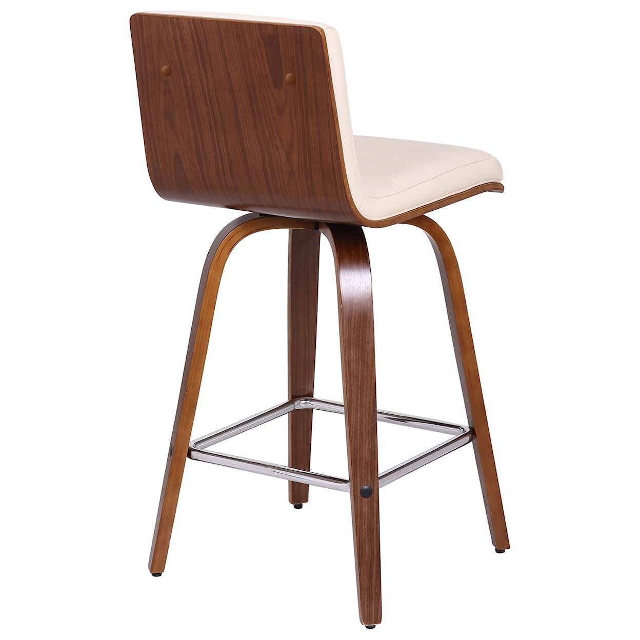 Armen Living Vienna 26" Counter Height Stool in Walnut Finish