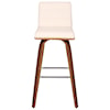 Armen Living Vienna 30" Bar Height Stool in Walnut Wood Finish