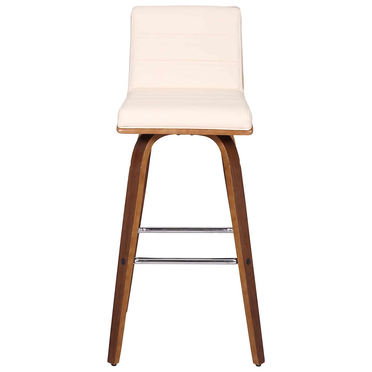 Armen Living Vienna 30" Bar Height Stool in Walnut Wood Finish