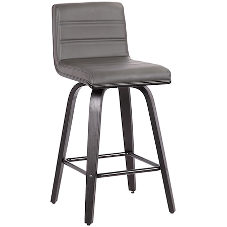 26" Counter Height Barstool in Black Brushed