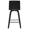 Armen Living Vienna 26" Counter Height Barstool in Black Brushed