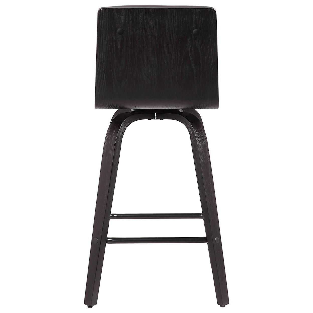 Armen Living Vienna 26" Counter Height Barstool in Black Brushed