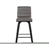 Armen Living Vienna 26" Counter Height Barstool in Black Brushed