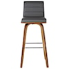 Armen Living Vienna 30" Bar Height Stool in Walnut Wood Finish