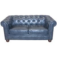 Traditional Loveseat with Nailhead Trim and Tufted Back