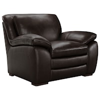 Casual Contemporary Upholstered Chair with Pillow Arms