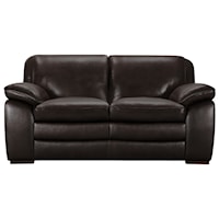 Casual Contemporary Loveseat with Pillow Arms